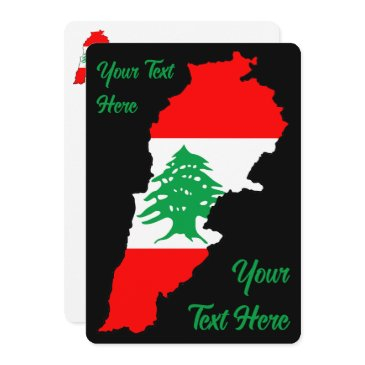lebanon map with flag invitation