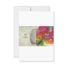 Small Left And Right Brain Invitation Front View