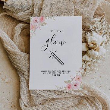let love glow wedding sign template rose