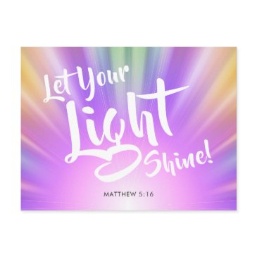 let your light shine matthew 5 16 | colorful postinvitations