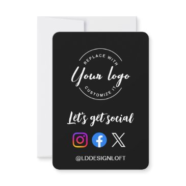 let's get social media website custom logo qr code invitation