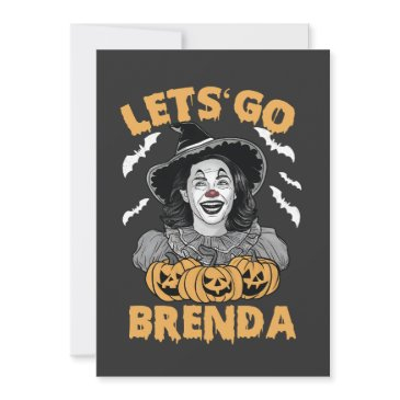 let's go brenda spooky halloween kamala harris holiday invitations