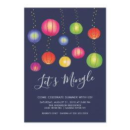 Small Let's Mingle Summer Party Invitation Front View