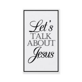 Small Let's Talk About Jesus Business Invitations Front View