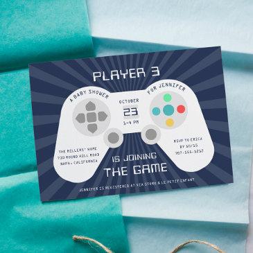 level up | baby shower invitation