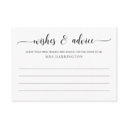 Small Leyton Wishes And Advice Enclosure Invitations Front View