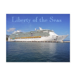 Small Liberty Of The Seas - Royal Caribbean Cruise Lines Postinvitations Front View