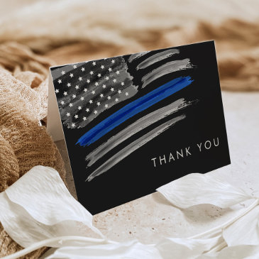 liberty police retirement party thin blue line thank you invitations