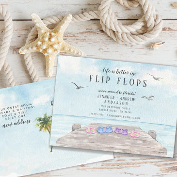 life is better in flip flops moving announcement