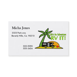 Small Life's An Adventure So Rv It Business Invitations Front View