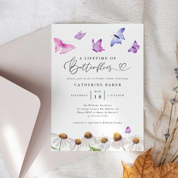 lifetime of butterflies bridal shower invitation