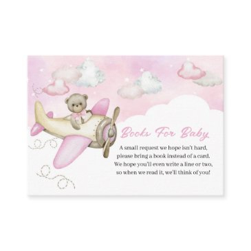 light pink teddy bear airplane books for baby enclosure invitations