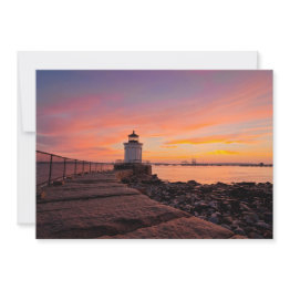 Small Lighthouses | South Portland, Maine Thank You Invitations Front View