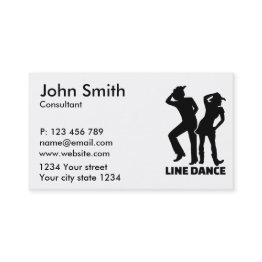 Small Line Dance Business Invitations Front View