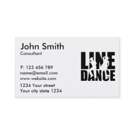 Small Line Dance Business Invitations Front View