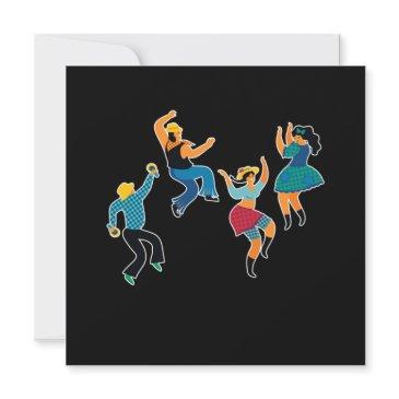 line dance line dancers line dancing country gift invitation