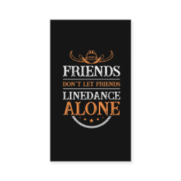 Small Line Dancing Friends Quote Country Line Dancer Business Invitations Front View