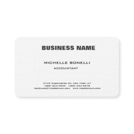 Small Linen Professional Modern Elegant Minimalist Plain Business Invitations Front View