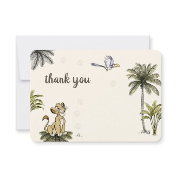lion king jungle birthday thank you invitation