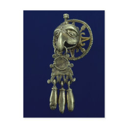 Small Lip Plug Of Bird God Postinvitations Front View