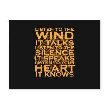 listen to the wind native american day support invitation postinvitations