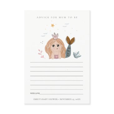little blush mermaid advise for mum baby shower enclosure invitations