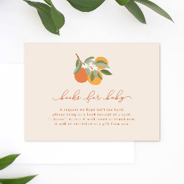 Small Little Cutie Citrus Oranges Books For Baby Enclosure Invitations Front View