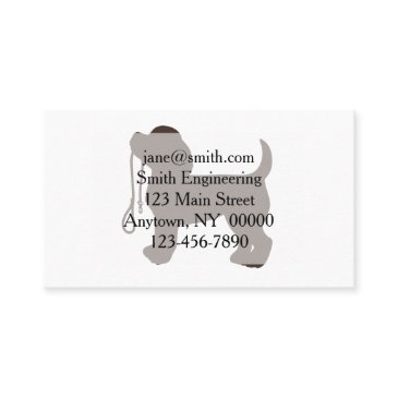 little dog silhouette - choose background color business invitations
