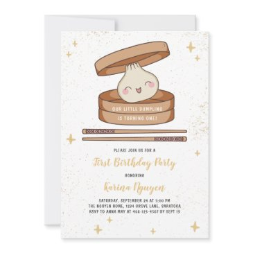 little dumpling first birthday invitation