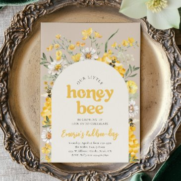 little honeybee birthday invitation