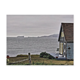 Small Little House Looking At The St.lawrence River Postinvitations Front View