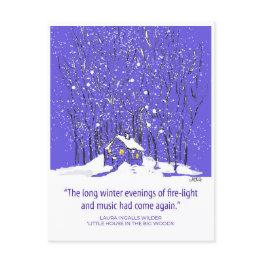 Small Little House On The Prairie Hand -drawn Art Postinvitations Front View