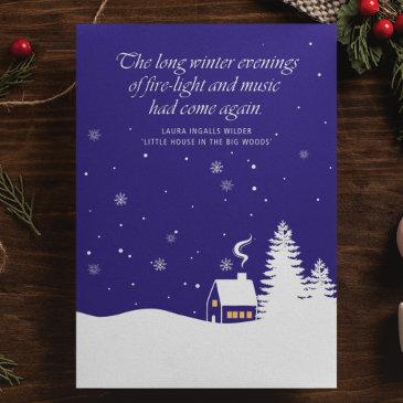 little house on the prairie winter quote christmas holiday invitations
