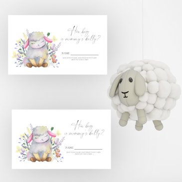 little lamb how big is mommy's belly game enclosure invitations