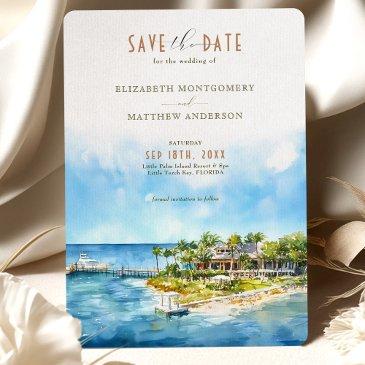 little palm island resort florida save the date invitation