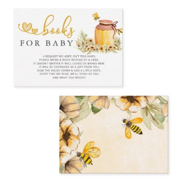 little sweetie honeybee baby shower book request enclosure invitations