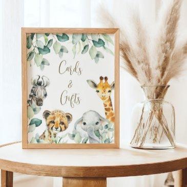 little wild one safari baby shower invitations & gifts poster