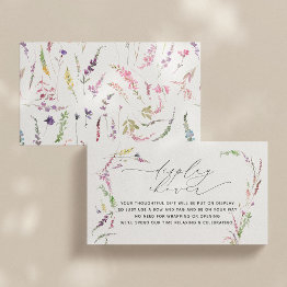 Small Little Wildflower Floral Baby Display Shower Business Invitations Front View