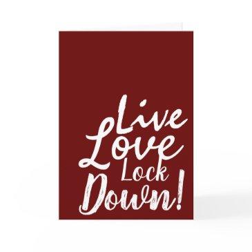 live love lock down! greeting invitations