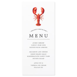 Small Lobster Bake | Red Tide Theme Menu Front View