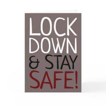 lock down & stay safe greeting invitations