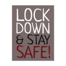 Small Lock Down & Stay Safe Postinvitations Front View