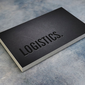 logistics minimalist black bold text business invitations