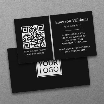 logo qr code silver gray gradient divider black business invitations