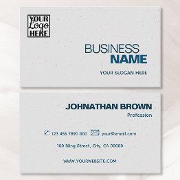 Small Logo Template Elegant Classic Simple Blue Gray Business Invitations Front View