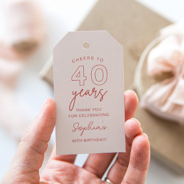 lola 40th birthday party favor tag