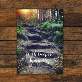 Small Loss Of Parent Sympathy Invitations Front View