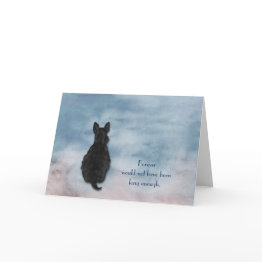 Small Loss Of Scottie Dog Sympathy Invitations Front View