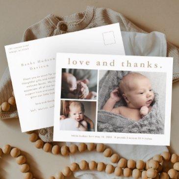 love and thanks baby photo birth announcement postinvitations