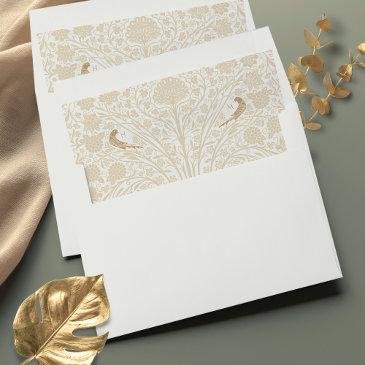 love birds monogrammed wedding envelope liner
